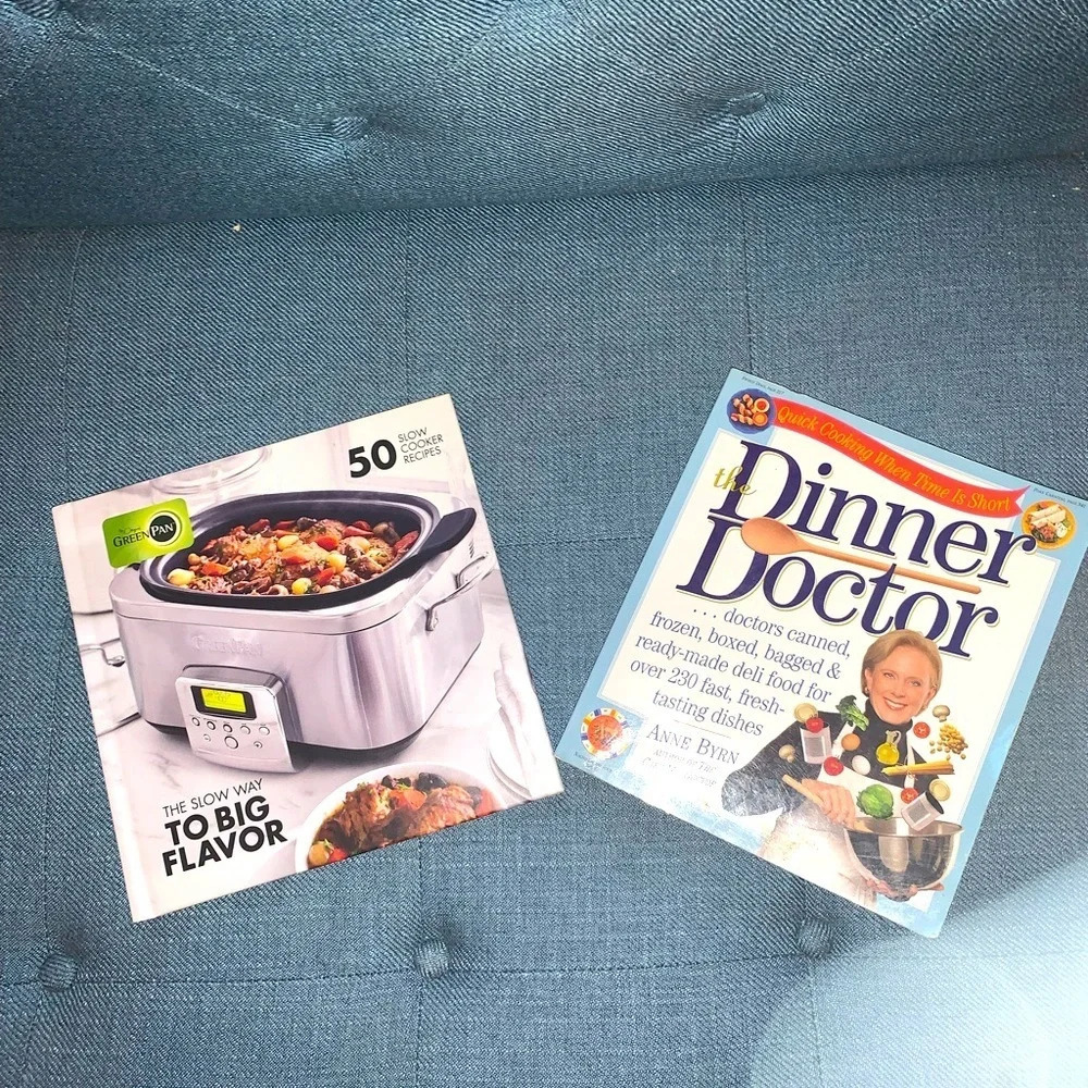 Set 2 cookbooks The Dinner Doctor and The Slow Way to Big Flavor‎